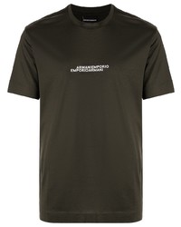 Emporio Armani Logo Print Finished Edge T Shirt