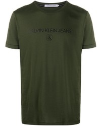 Calvin Klein Jeans Logo Print Short Sleeved T Shirt