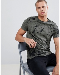 ASOS DESIGN Longline T Shirt With Curved Hem With In Khaki