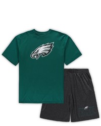 CONCEPTS SPORT Midnight Greenheathered Charcoal Philadelphia Eagles Big Tall T Shirt Shorts Set At Nordstrom