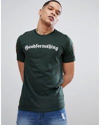 Good For Nothing Muscle Snake Logo T Shirt In Green