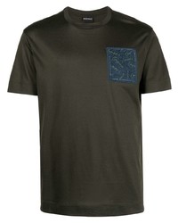 Emporio Armani Patch Detail Short Sleeve T Shirt