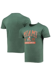 LEAGUE COLLEGIATE WEA R Heathered Green Miami Hurricanes Volume Up Victory Falls Tri Blend T Shirt In Heather Green At Nordstrom
