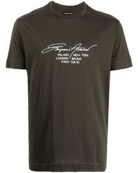 Emporio Armani Signature Print T Shirt
