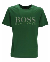 BOSS HUGO BOSS Striped Logo Print T Shirt