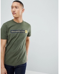 Abercrombie & Fitch T Shirt With 92 Logo Chest Print In Olive