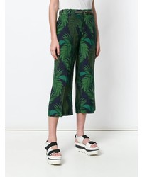 Moncler Fougeres Print Cropped Trousers