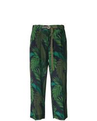 Moncler Fougeres Print Cropped Trousers