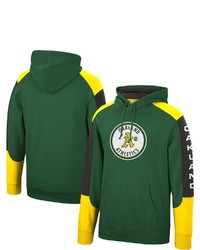 Mitchell & Ness Green Oakland Athletics Fusion Fleece Pullover Hoodie