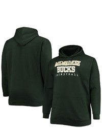 FANATICS Branded Green Milwaukee Bucks Big Tall Team Pullover Hoodie