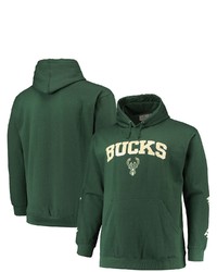 FANATICS Branded Green Milwaukee Bucks Big Tall Team Wordmark Pullover Hoodie