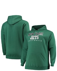FANATICS Branded Green New York Jets Big Tall Stacked Pullover Hoodie At Nordstrom