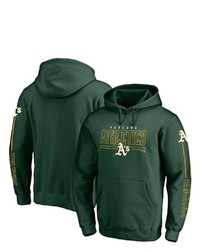 FANATICS Branded Green Oakland Athletics Team Front Line Pullover Hoodie