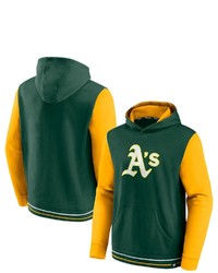 FANATICS Branded Greenyellow Oakland Athletics Last Whistle Pullover Hoodie