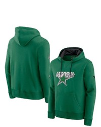 FANATICS Branded Kelly Greenblack Dallas Stars Special Edition Archival Throwback Pullover Hoodie