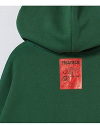 Embroidered Logo Hoodie Green