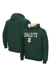 Colosseum Green Charlotte 49ers Arch And Logo Pullover Hoodie