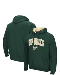 Colosseum Green South Florida Bulls Arch And Logo Pullover Hoodie