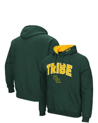 Colosseum Green William Mary Tribe Arch And Logo Pullover Hoodie