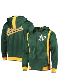 STITCHES Greengold Oakland Athletics Team Full Zip Hoodie