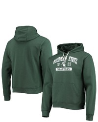 LEAGUE COLLEGIATE WEA R Green Michigan State Spartans Volume Up Essential Fleece Pullover Hoodie
