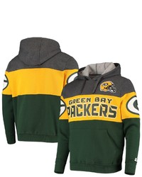 STARTE R Heathered Graygold Green Bay Packers Extreme Fireballer Pullover Hoodie In Heather Gray At Nordstrom