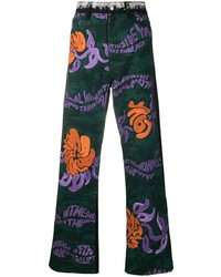 Marni Floral Painting Panelled Jeans