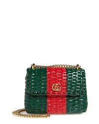 Gucci Small Linea Cestino Glazed Wicker Shoulder Bag
