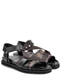 Alexander McQueen Leather Sandals With Print