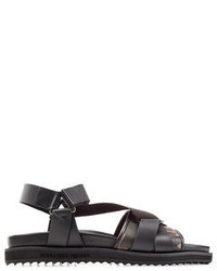 Alexander McQueen Leather Sandals With Print
