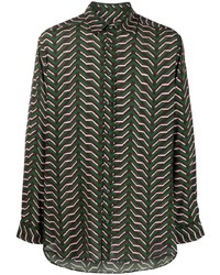Waxman Brothers Cecile Graphic Print Oversized Shirt