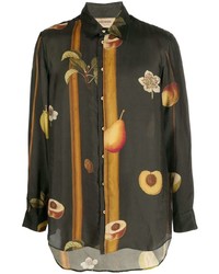 Uma Wang Fruit Print Long Sleeve Shirt