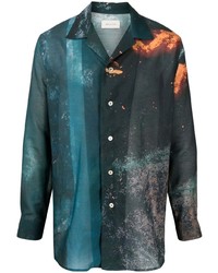 Bed J.W. Ford Paint Splatter Long Sleeve Shirt