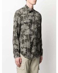 Laneus Palm Tree Print Shirt