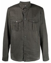 Zadig & Voltaire Zadigvoltaire Monogram Print Button Up Shirt