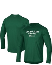 Under Armour Green Colorado State Rams Lockup Tech Raglan Long Sleeve T Shirt