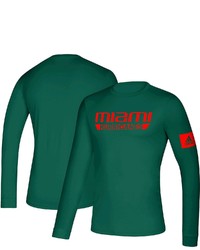 adidas Green Miami Hurricanes 2019 Sideline Practice Creator Climalite Long Sleeve T Shirt At Nordstrom