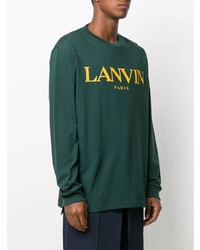 Lanvin Logo Print Long Sleeve Top