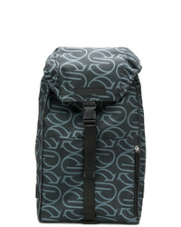 Dark Green Print Nylon Backpack