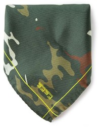 fe-fe Fef Camouflage Print Pocket Square Handkerchief