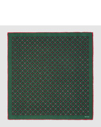 Gucci Geometric Print Silk Pocket Square