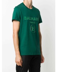 Balmain Logo Crew Neck T Shirt