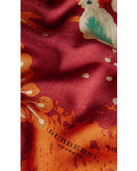 Burberry Bohemian Floral Print Cashmere Scarf