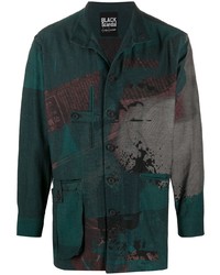 Yohji Yamamoto Button Up Printed Jacket