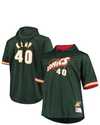 Mitchell & Ness Shawn Kemp Greenred Seattle Supersonics Hardwood Classics Big Tall Name Number Short Sleeve Hoodie At Nordstrom
