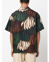 MSGM Banana Print Cotton Shirt