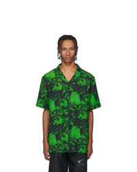 Axel Arigato Black And Green Resort Short Sleeve Shirt