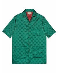 Gucci Gg Canvas Jacquard Bowling Shirt