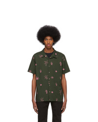 Ps By Paul Smith Green And Pink Print Casual Shirt