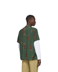 Wacko Maria Green Tigers Hawaiian Shirt